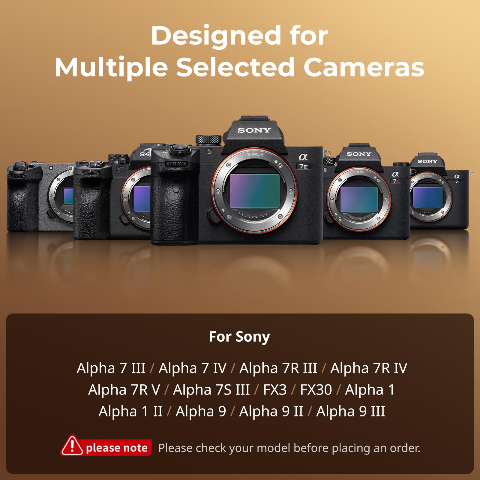 SMALLRIG Drehbarer Seitengriff mit Trigger Rec für ausgewählte spiegellose Kameras, für Sony Alpha 7 IV/Alpha 7R V / A7 III / FX3 / Alpha 9, Kompatibel mit F550/570-Akku, Verschlusssteuerung – 3893