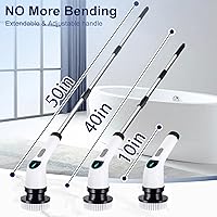 Vista 3 de Electric Spin Scrubber for Cleaning, Adjustable Shower Brush with 7 Replaceable Heads & Power LED Display, 2 Speed Waterproof Cordless Shower