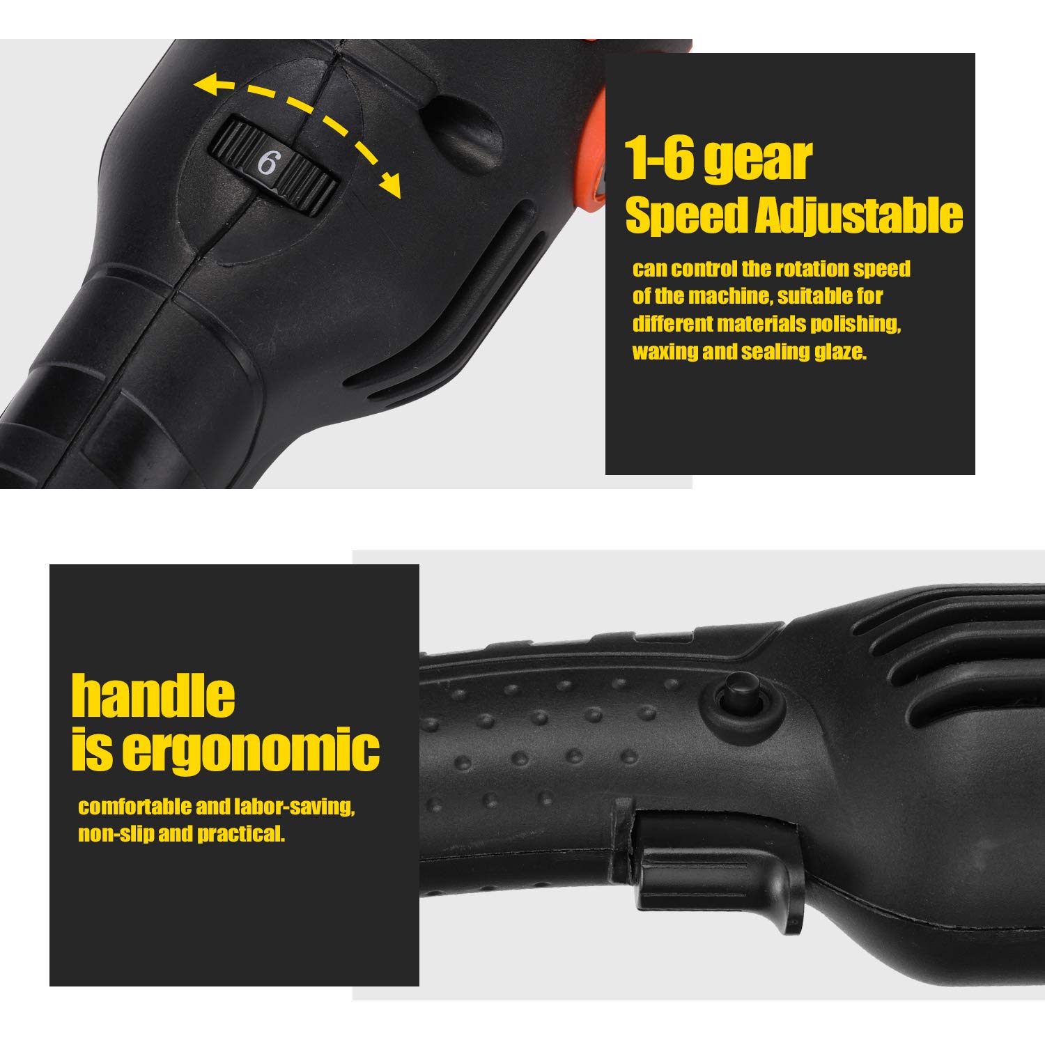 Irfora Lucidatrice elettrica per auto, 1200 W, 220 V, velocità regolabile