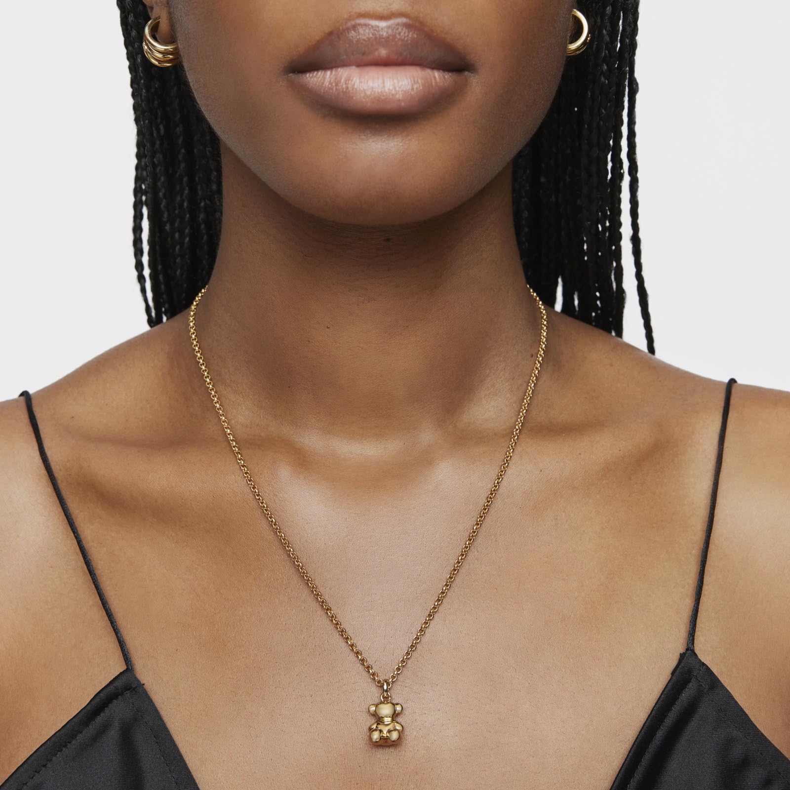 TOUS Colgante Oso Mediano para Mujer con Baño de Oro 18 Kt sobre Plata de Primera Ley, Colección Bold Bear