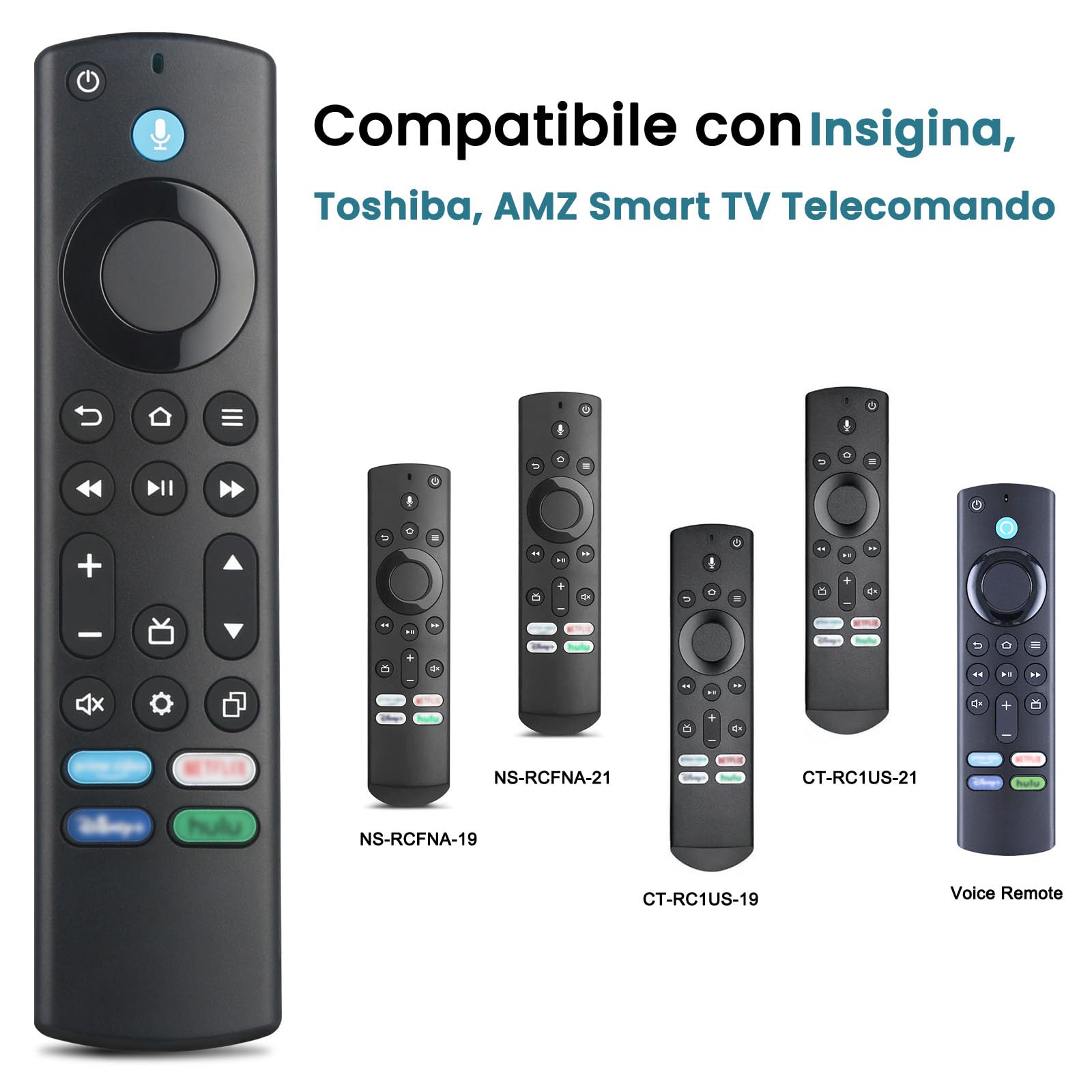 Telecomando Vocale Di Ricambio Per Dispositivi AMZ Fire TV E Smart TV | Compatibile Con Stick 4K, Cube 2a/3a Gen, Toshiba, Insignia - 3