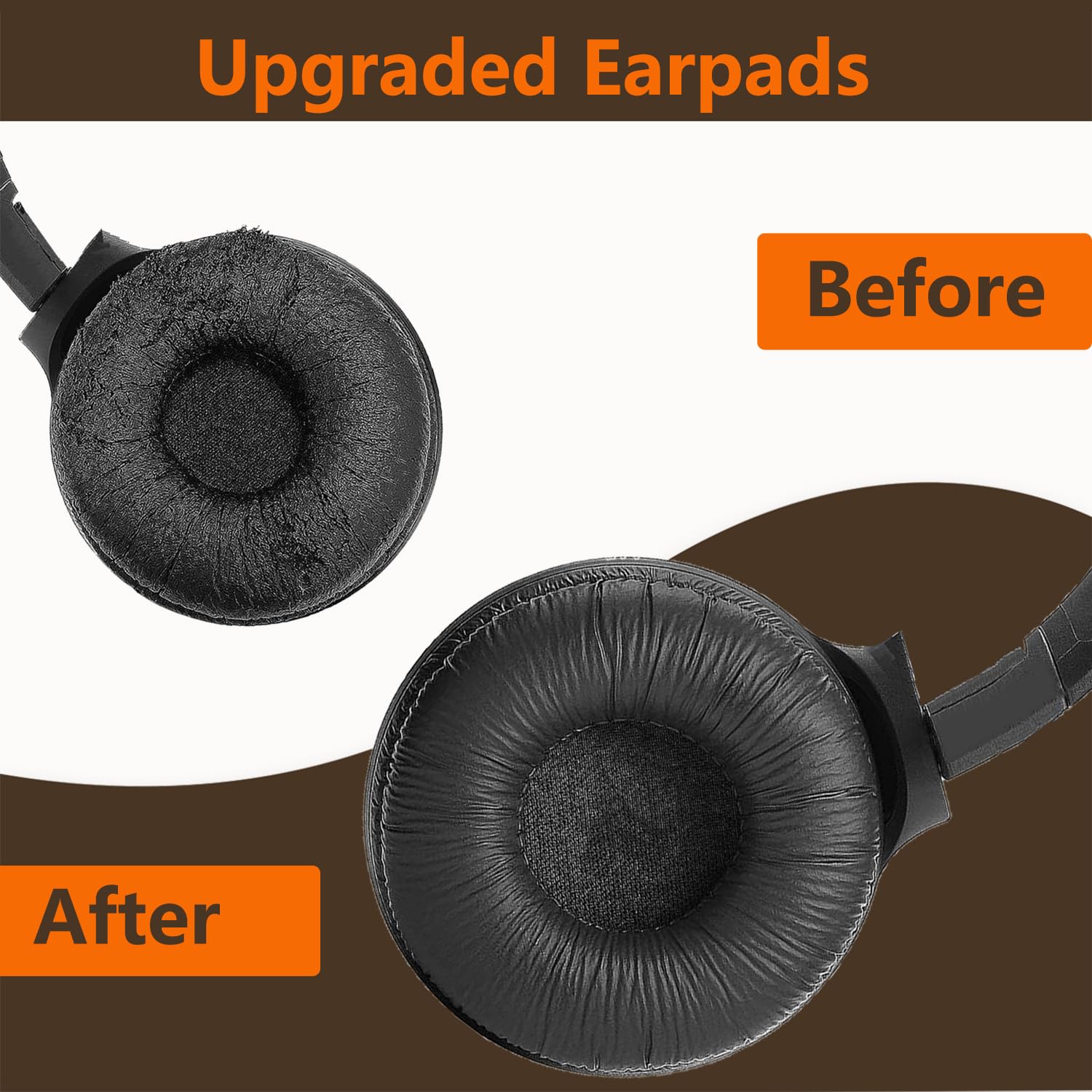 Coussinets De Rechange Pour Casque Sony MDR-ZX110 ZX110NC ZX100 WH-CH500 CH510 CH520 V150 V250 V200 JBL Tune 510BT 500BT 450BT 660NC 600BTNC 70 Mm (2) Paquet