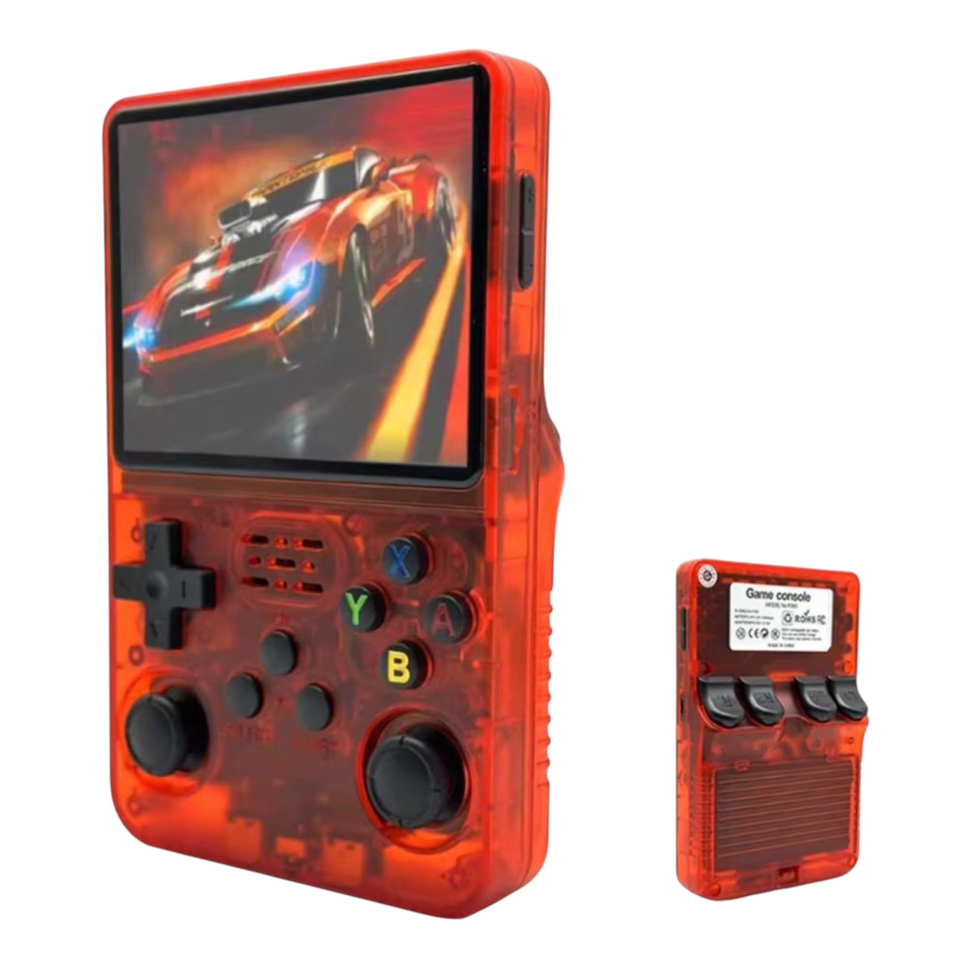 2026 Upgrade 128GB R36S Retro Handheld Game Console, Linux System Portable Game Player with 3.5 Inch IPS Screen, Open Source Pocket Video Game Console (Red, 64, GB)