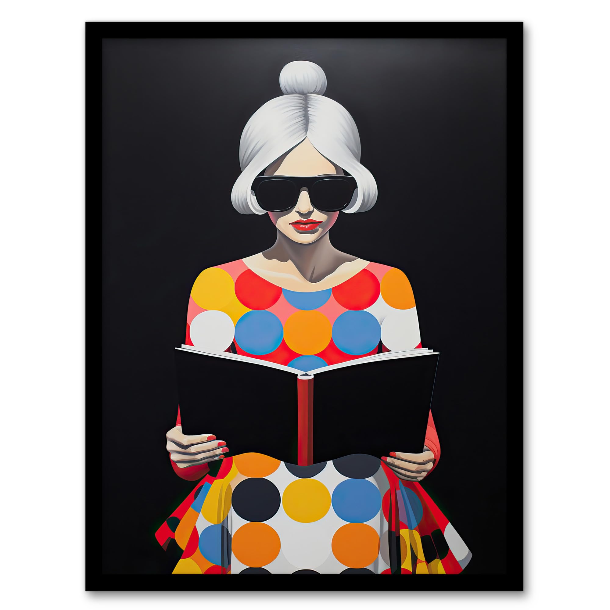 Wee Blue Coo Creative Scholar Book Lovers Fun Bright Artwork Framed Wall Art Print A4
