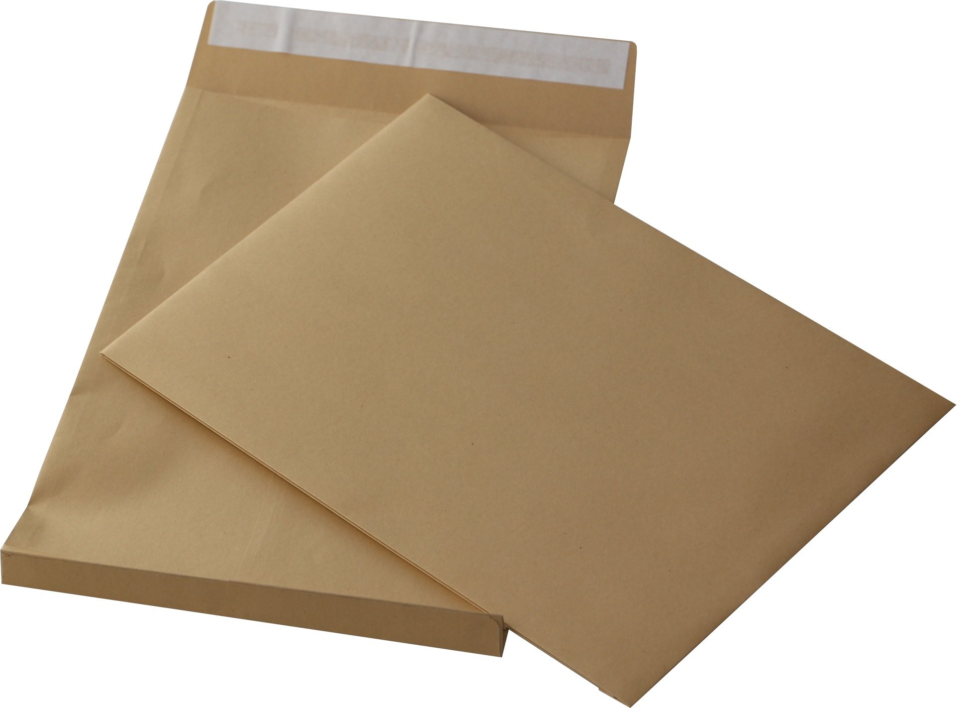 250 szt. C4 składane torebki wysyłkowe brązowe dno stojące i 20 mm fałdy 130 g koperta 229 x 324 x 20 mm samoprzylepne koperty HK koperty