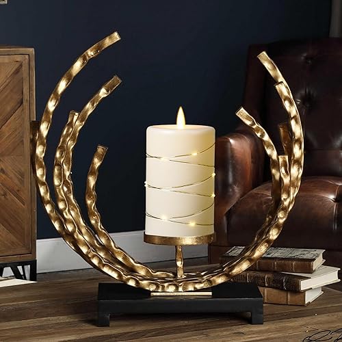 Vista 56 de Da by Velas sin llama con tira de luces, velas que funcionan con pilas, velas LED parpadeantes con control remoto y temporizador, cera real, paquete