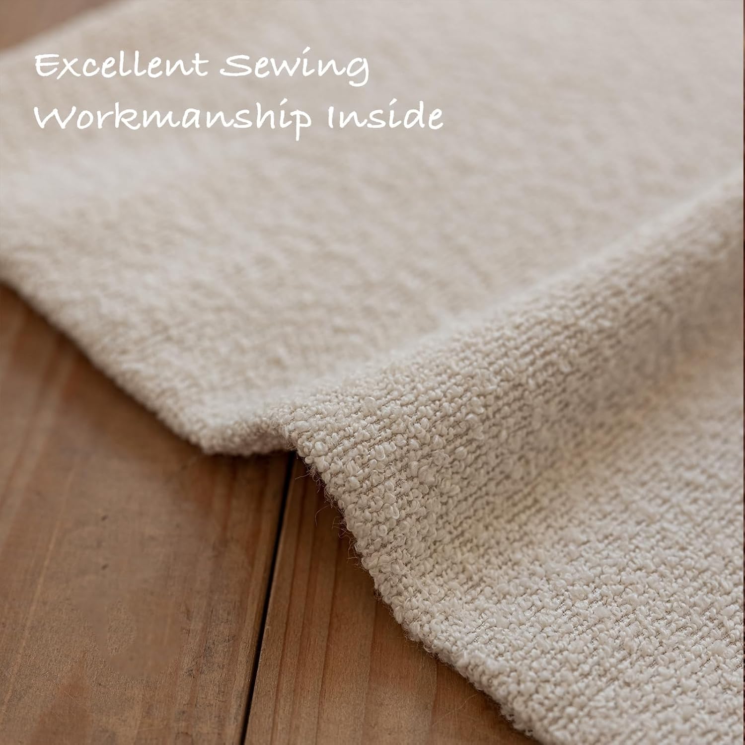 GEEORY Decorative Throw Pillow Covers 18x18 Inch Pack of 2,Textured Boucle Neutral Cushion Cases for Bed Couch Sofa, Accent Modern Farmhouse & Minimalist Home Decor (Cream) GE02-18 Cream 18" x 18" (Pack of 2)