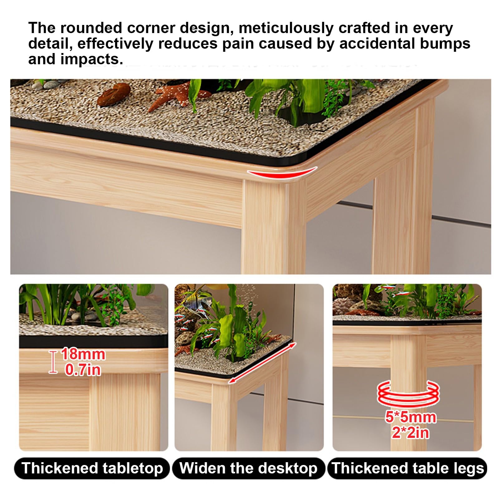 Support d'aquarium en bois massif, double étagère pour plantes d'intérieur, étagère multifonction, pour aquarium, tortue, reptile, terrarium amphibien (90 x 40 cm)