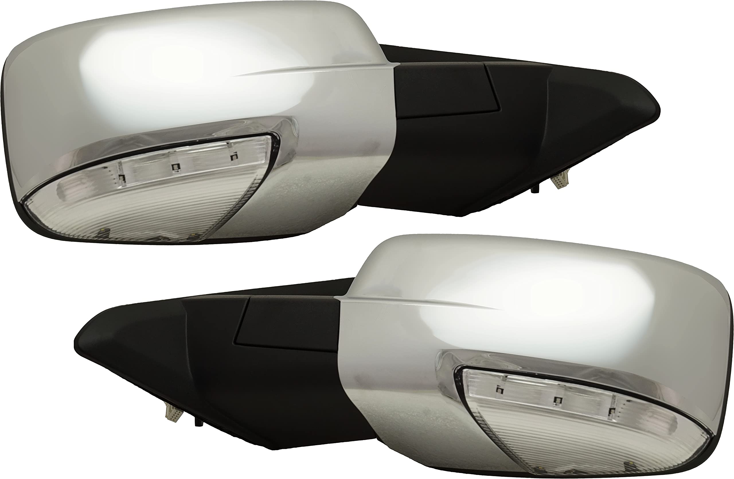 Passenger Side Power Mirror Non-Towing, Folding, Heated And Chrome Replacement For Ram 1500 P/U 2014-2018 | For Ram 2500 Pickup 2014-2017 With Memory Puddle Light Signal Light And Temperature Sensor - Foto 10