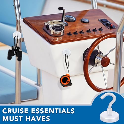 Vista 26 de LOVIMAG Imanes de crucero con ganchos, ganchos magnéticos de 50 libras para cabinas de cruceros, imprescindibles para viajes, imanes de neodimio