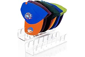 2-Pack Baseball Caps Display Stand for 14 Caps: Acrylic Hat Organizer with No Install