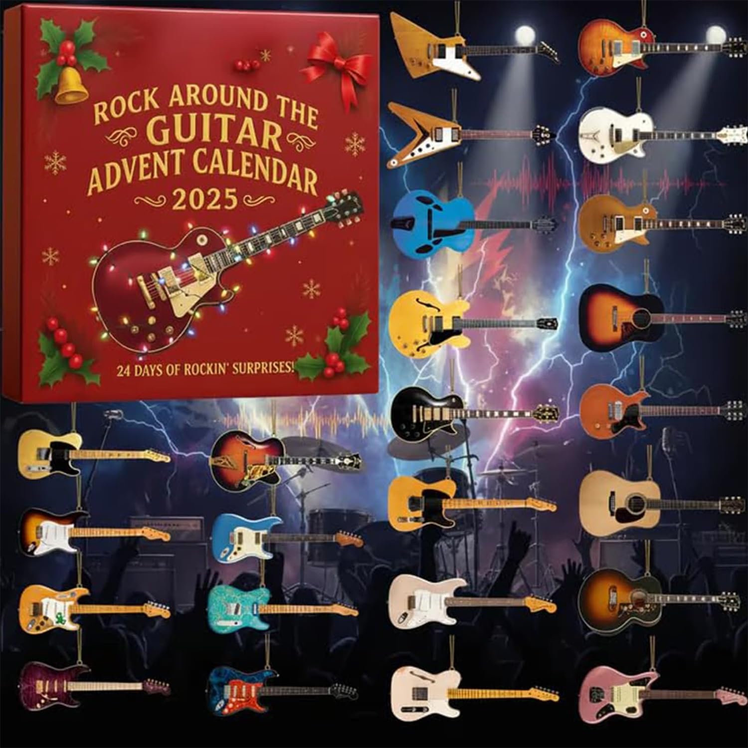 Calendrier De L'Avent 2025 Instruments De Musique – 24 Ornements En Acrylique 2D – Décoration Noël Pour Musiciens - 14
