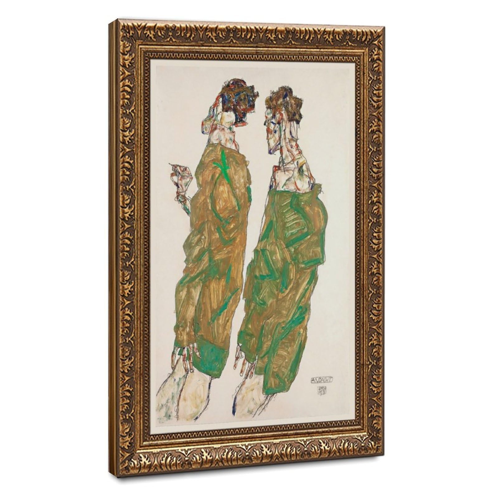 Cadre suspendu Egon Schiele Devotion 1913 pour décorer un mur vide sans percer - 8