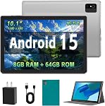 Android Tablet 10 Inch, Android 15 Tablet with 8(4+4) GB RAM 64GB Storage, Expandable to 1TB, WiFi 6, Bluetooth 4.2, Octa-Core, 2025 Android Tablet for Work and Entertainment – Green
