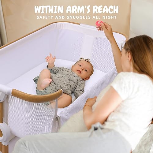 Miniatura 3 de Moisés para bebé 2 en 1 con ruedas, malla transpirable con colchón, opción de inclinación, 5 alturas ajustables para recién nacidos a bebés de 6