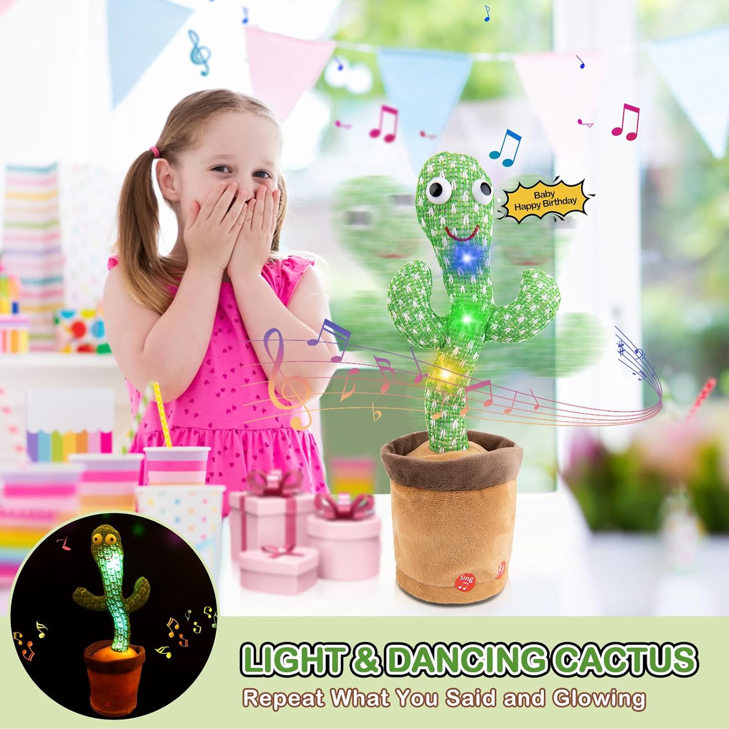 peluche cactus parlante