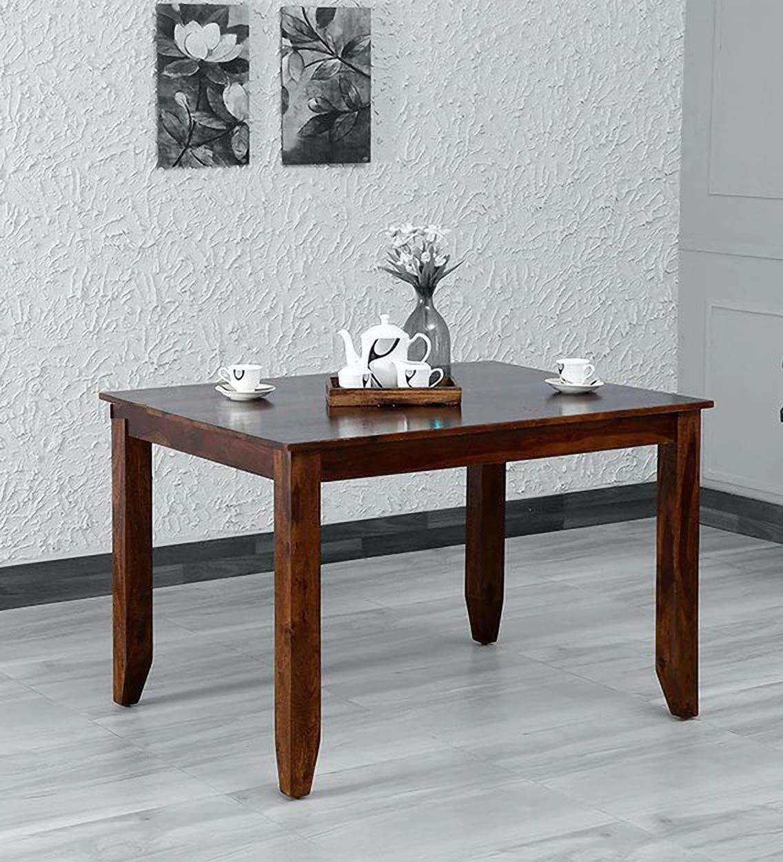 Sheesham Wood 4 Seater Dining Table Only for Dining Room | Wooden Dining Table Only Without Chairs for Home & Kitchen | Solid Wood Dinner Table for Restaurants(Brown Finish)-image-48