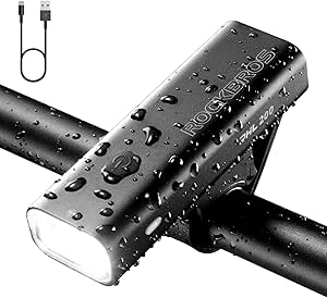 Éclairage de guidon de vélo à LED rechargeable, étanche IPX6