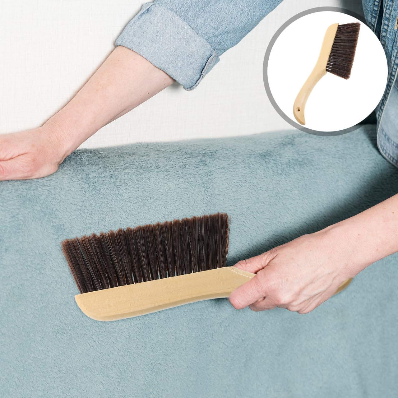 FRCOLOR Brosse de plage portable anti-sable pour chaussures, vêtements et pieds brosse ergonomique compacte