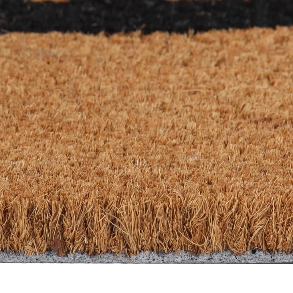 Felpudo natural de fibra de coco con mechones de 45 x 75 cm con base de PVC antideslizante, para interior y exterior, ideal como felpudo para la puerta, rascador para suciedad