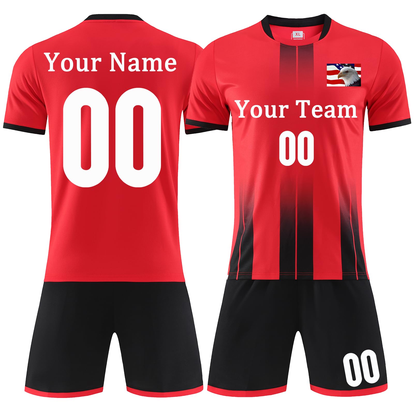 Custom Soccer Jersey Sports Team Training Soccer Uniforms Personalized Name Number Logo Soccer Jerseys for Kids Youth Men