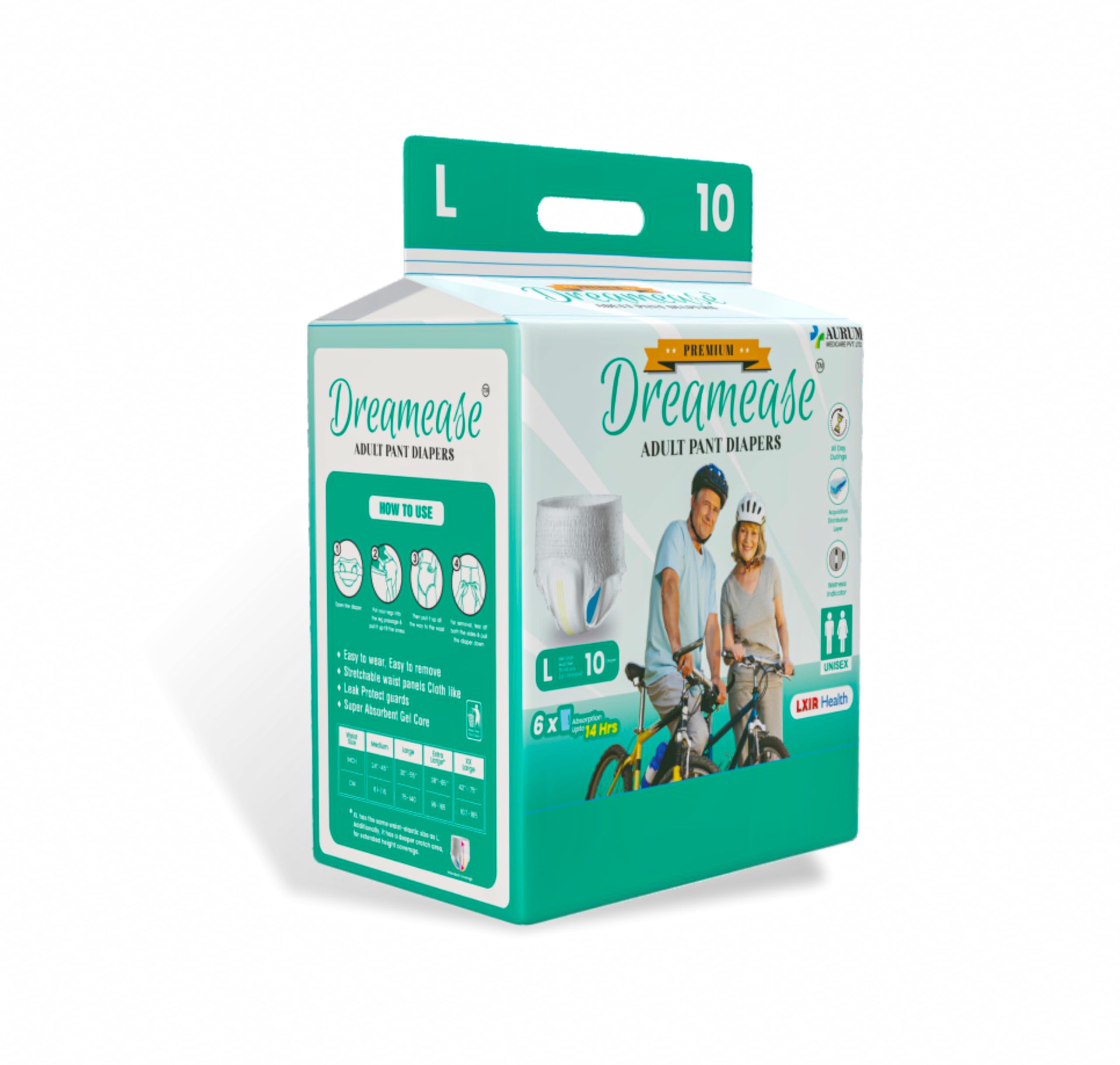 Dreamease Adult Diapers Pants Style | Medium Size (M) Waist (61-115 Cm | 24”-45”) | 6X Super Absorbency Upto 14 Hrs | Unisex with Wetness Indicator | 10 Units. (L) (B0D7CY2YTL) Amazon Price History, Amazon Price Tracker