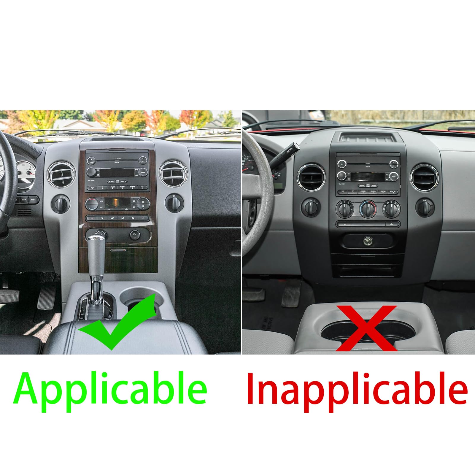 Amazon.com: NVCNX Real Carbon Fiber Compatible with Ford 11th Gen F150  F-150 2004-2008 Lariat FX2 Sport FX4 King Ranch STX XLT 5.4 Triton V8 Dash  Cigarette Lighter Panel Cover Interior Trim Accessories