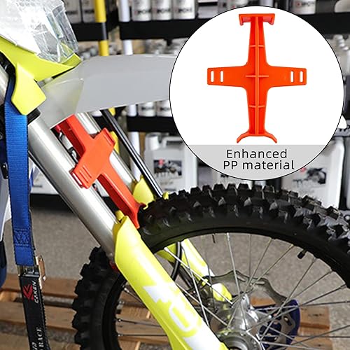 Miniatura 4 de PRO CAKEN Soporte universal de horquilla de motocicleta de 10.6 pulgadas, protección de horquilla de plástico, protector de horquilla para la