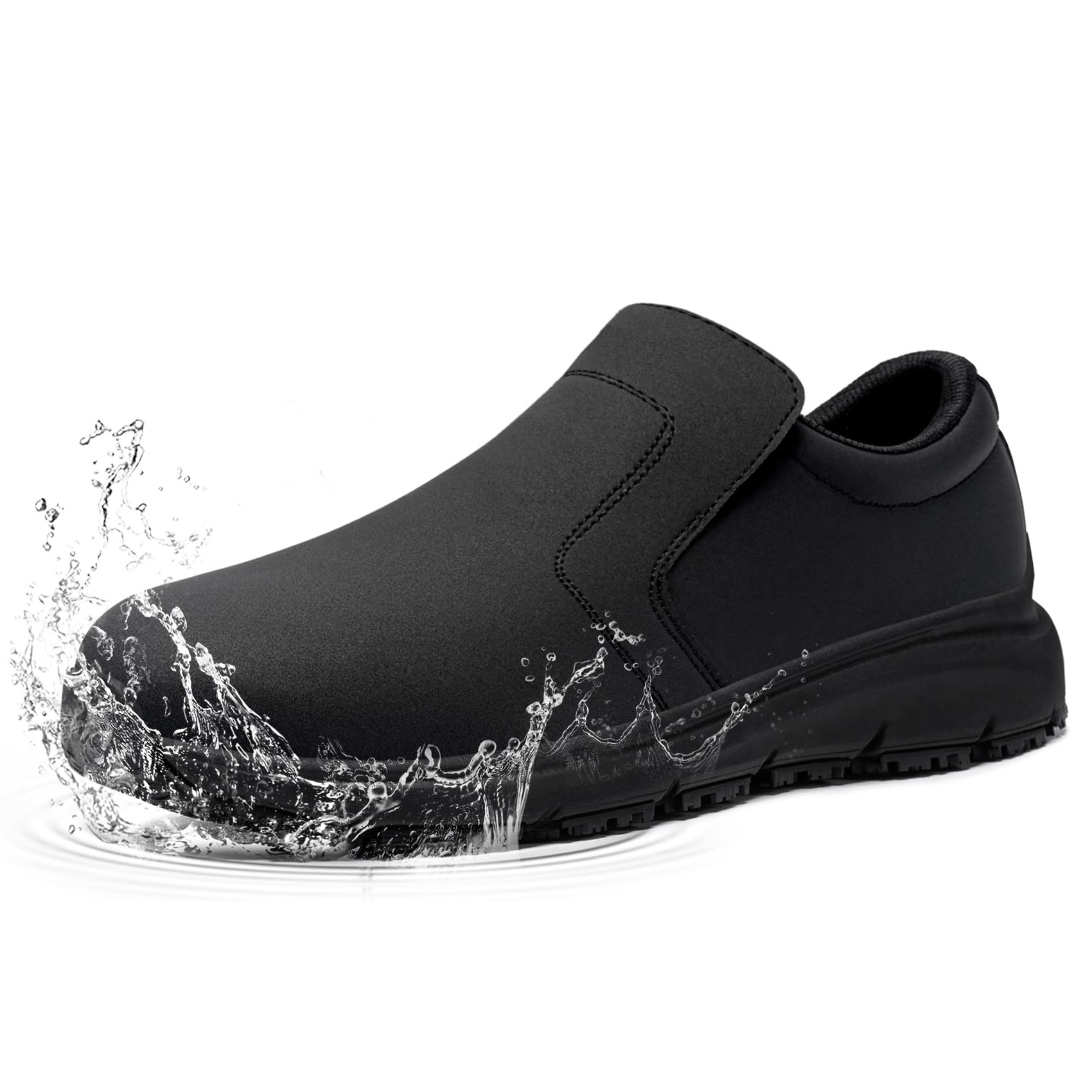 Sicherheitsschuhe Herren Damen rutschfeste Kochschuhe wasserdichte Arbeitsschuhe Küche Leicht SRC Bequemer Dämpfung Arbeitsschuh mit Stahlkappe