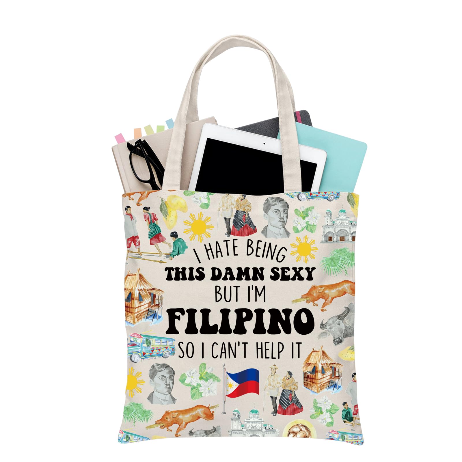 BDPWSS Filipino Tote Bag I Hate Being This Damn Sexy But Im Filipino So I Cant Help It