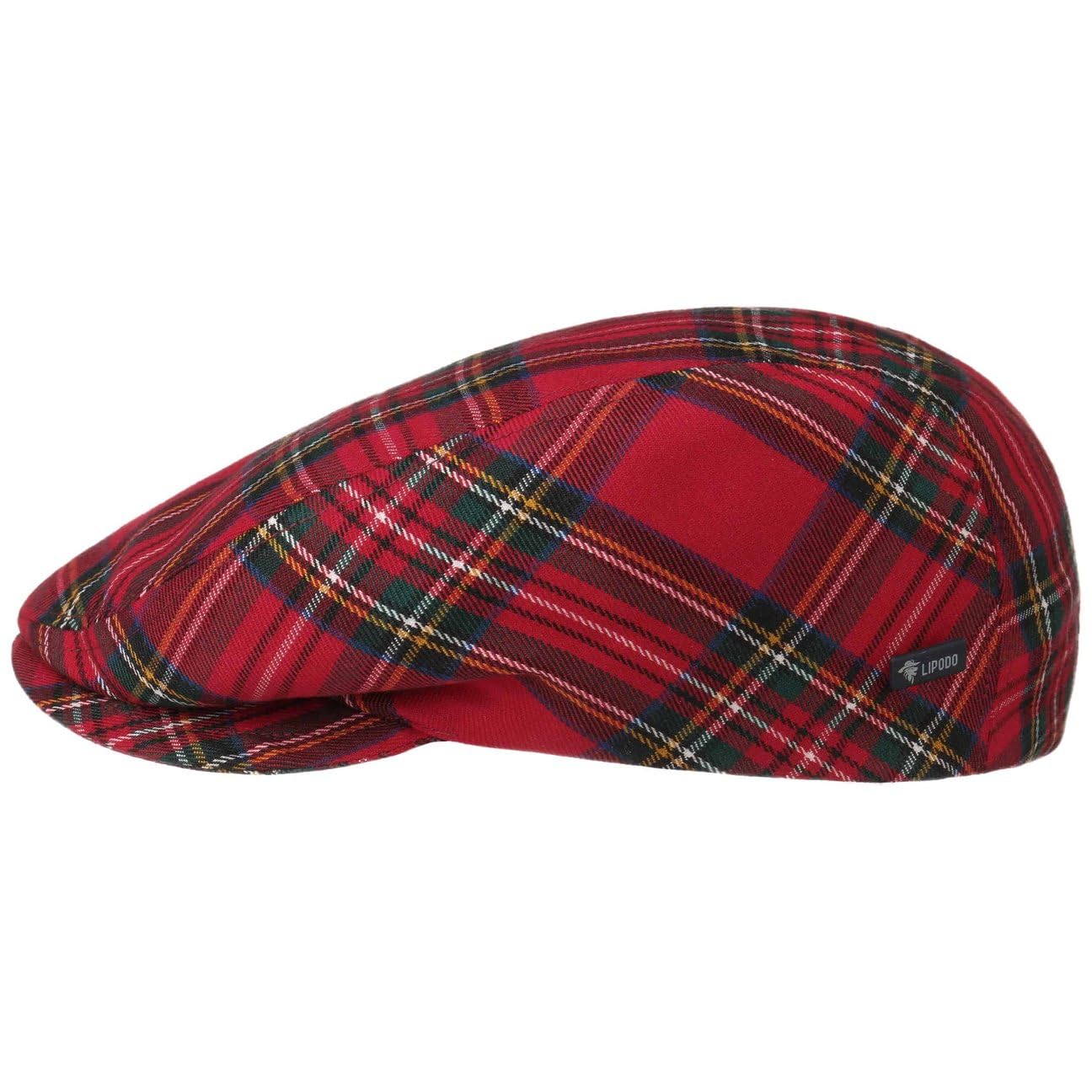 Lipodo tartan Schotse ruit flatcap dames/heren/kinderen - kleppet