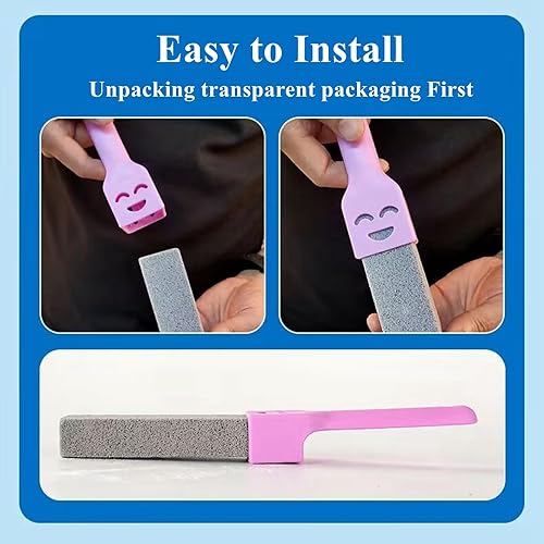 Miniatura 6 de Limpiador de tazón de inodoro de piedra pómez con asa, palitos de piedra pómez, almohadilla de limpieza de piedra pómez para quitar poderosamente el