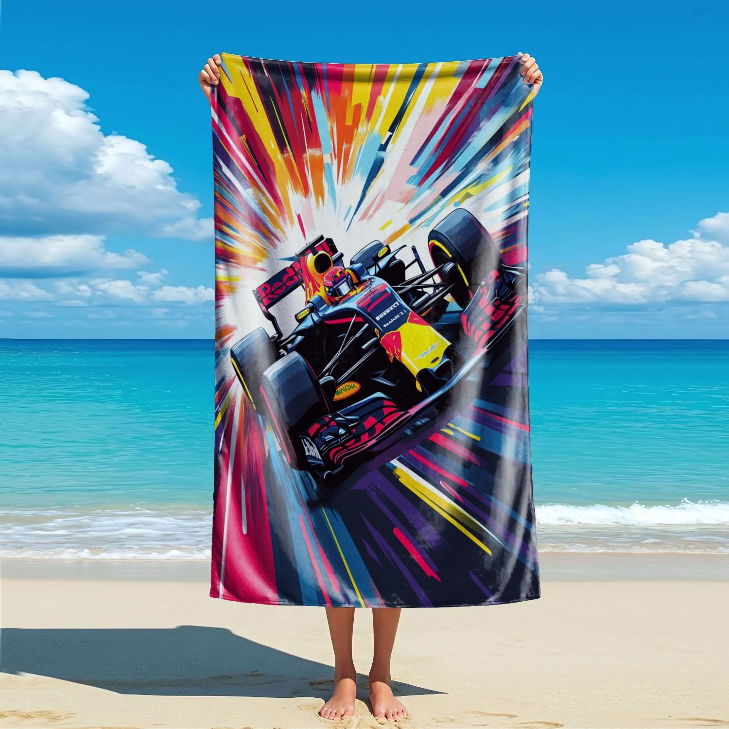 Amazon.com: YCLYXY F1 Racing Car Print Beach Towel - Fashion