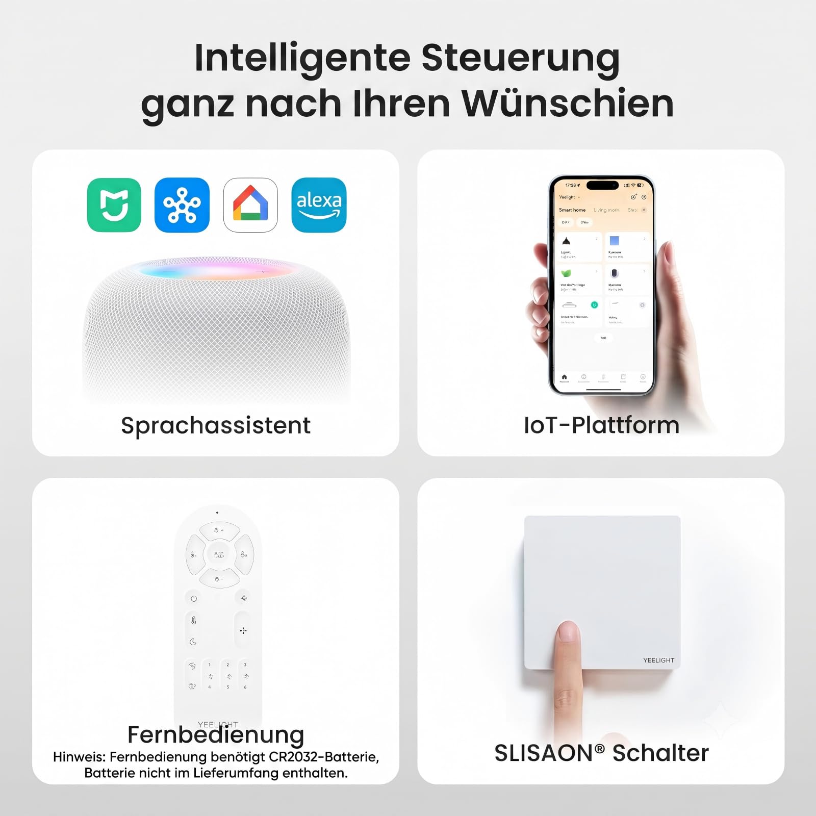YEELIGHT Deckenventilator mit Beleuchtung, 74W Dimmbar Leise Deckenlampe Ventilator mit 6 Geschwindigkeiten & Fernbedienung Timer, Sommer Winterbetrieb, Smart Deckenleuchte für Schlafzimmer Wohnzimmer
