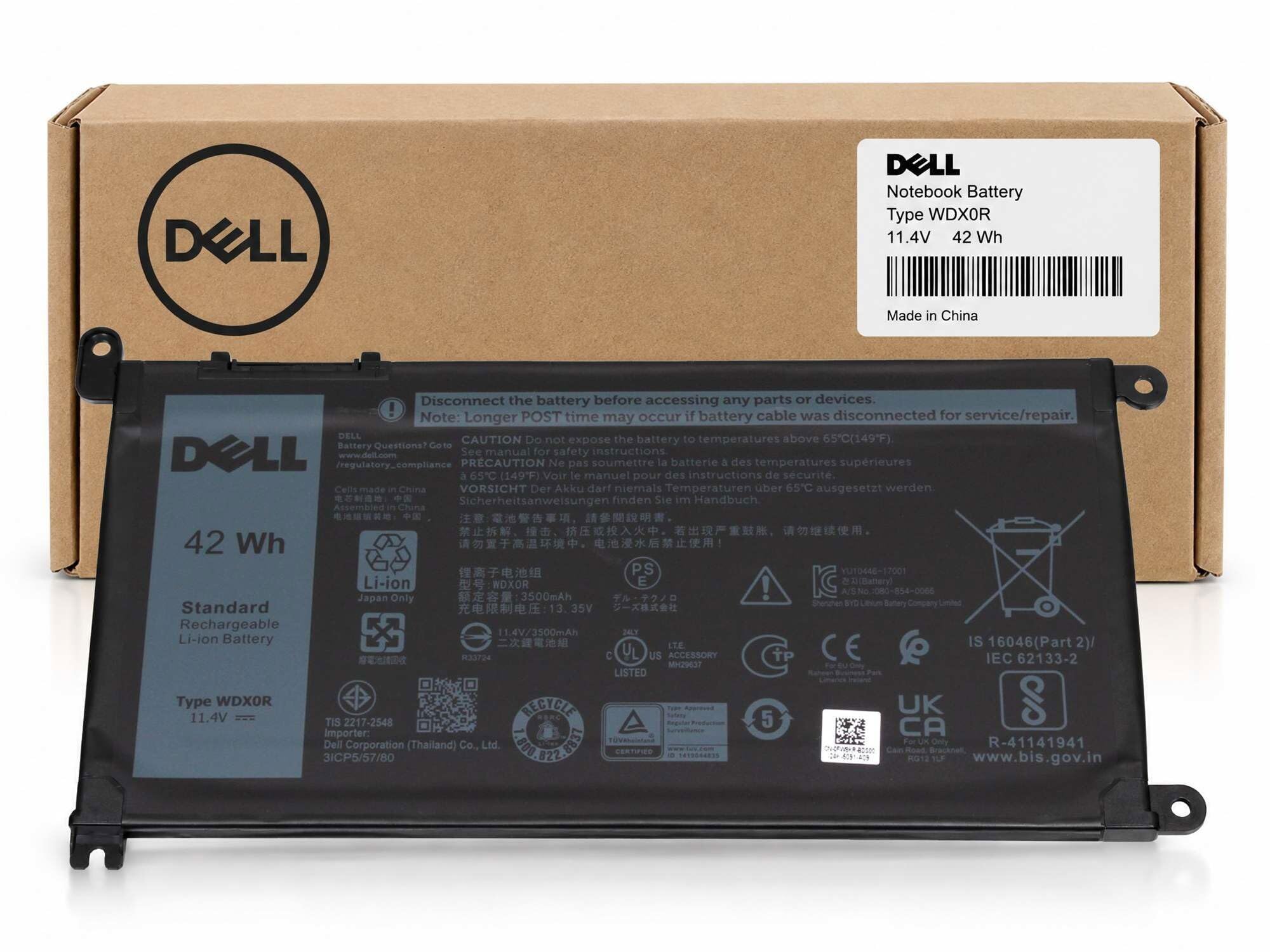 Batterie 42Wh Original (Variante de 1,5 cm) pour Dell Inspiron 17 (5770)
