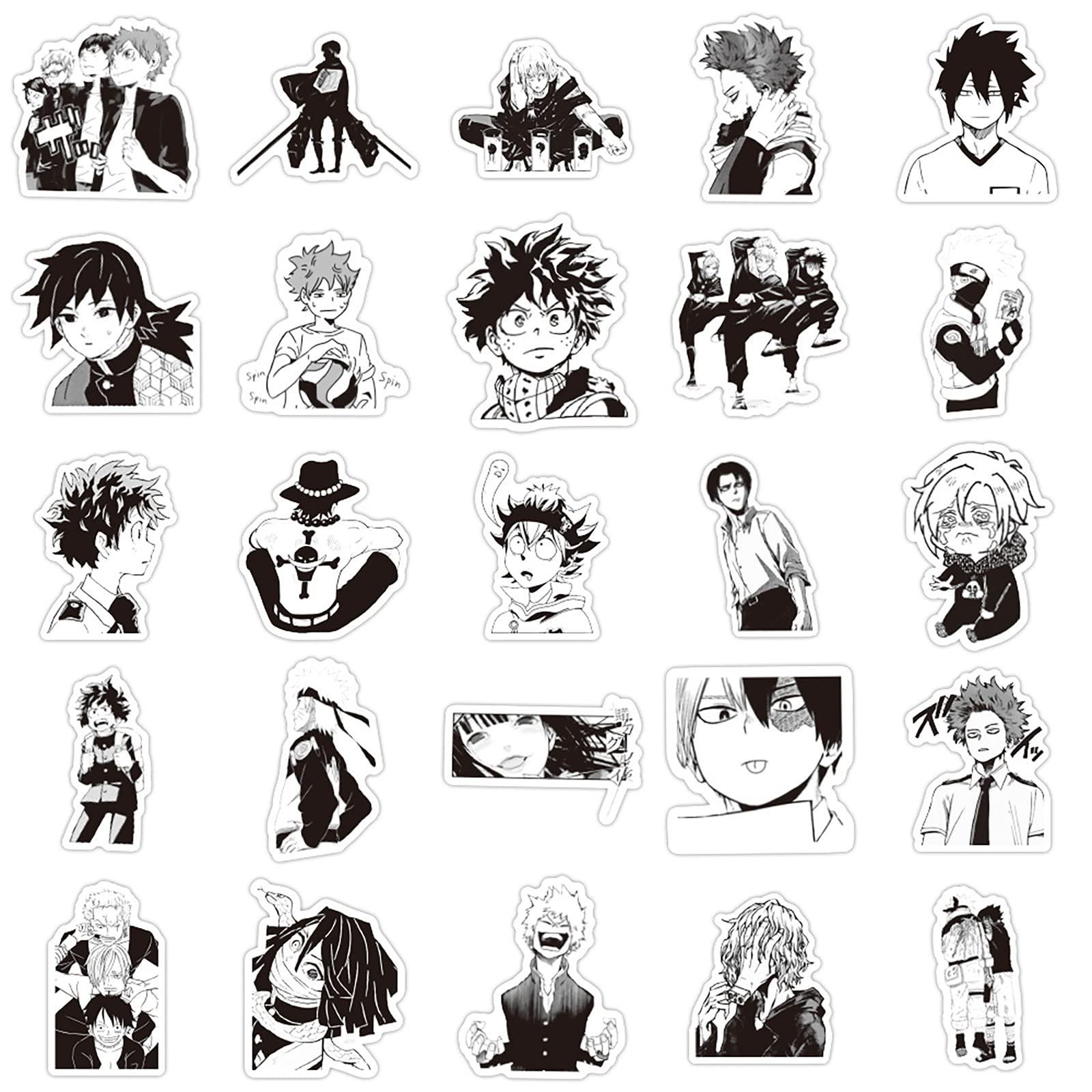 Buy Anime Mixed Stickers,100pcs Black and White Classic Japanese