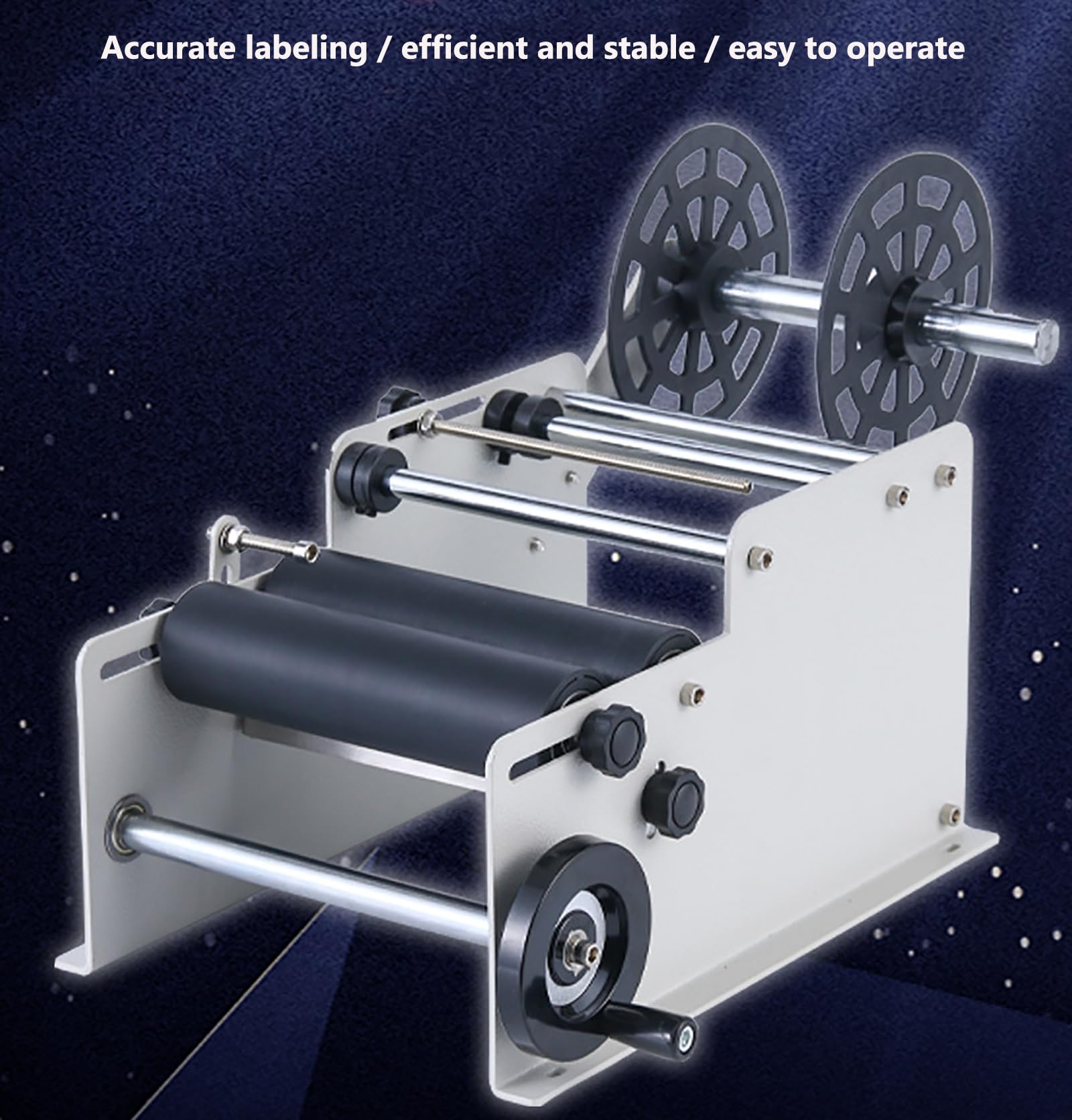 Etichettatrice, manuale regolabile, semiautomatica con manovella, precisa ed efficiente, adatta per etichette larghe 10-130 mm, prestazioni stabili