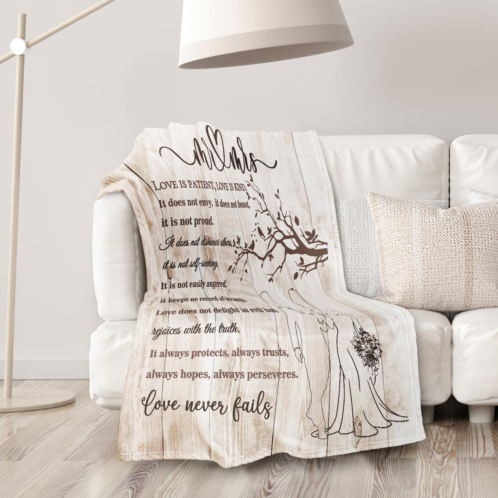 Wedding Gifts for Couples 2026 Soft Blanket, Bridal Shower Gifts for Bride to Be, Anniversary Mr and Mrs Gifts, Wedding Gifts for Newlyweds Wedding Throw Blanket 60 * 50
