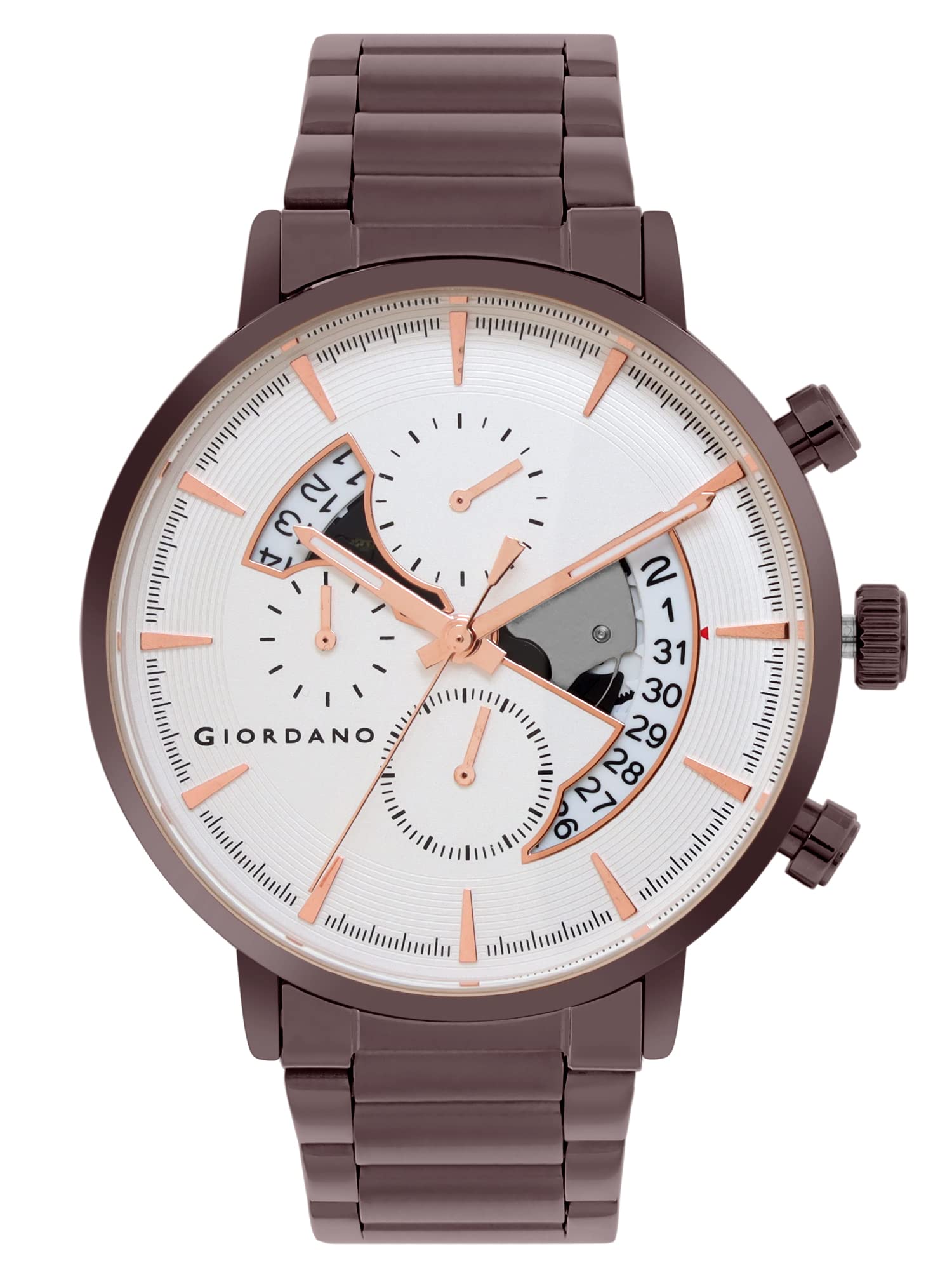 Giordano Multi-Functional Watch for Man with Chronograph Mechanism and Stylish Metal Strap, Wrist Watch for Men - GD-50010-33 (B0BLN49T3Y) Amazon Price History, Amazon Price Tracker