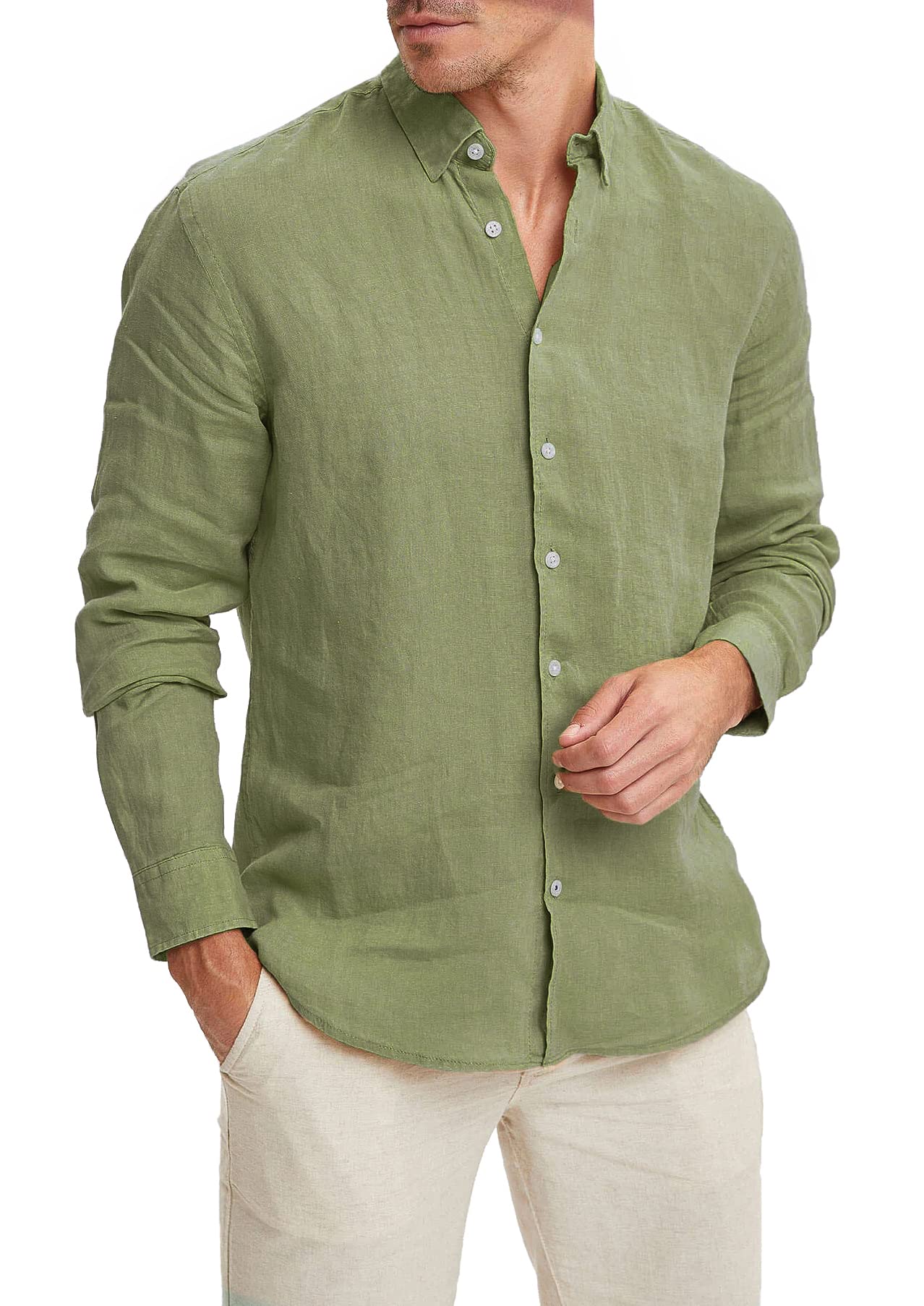 Chemise en lin pour homme, couture décontractée, élégante au printemps, à l'été, fraîche