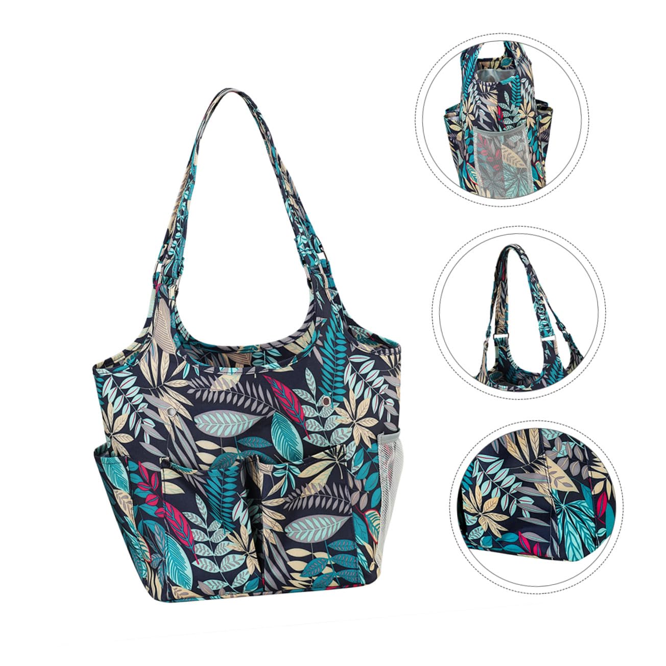 Bolsa de Almacenamiento para Tejer y Organizador de Hilo de Lana Múltiples Bolsillos, Azul, Resistente 600d Oxford, para Manualidades y Costura, Portátil y Duradera, Adecuado