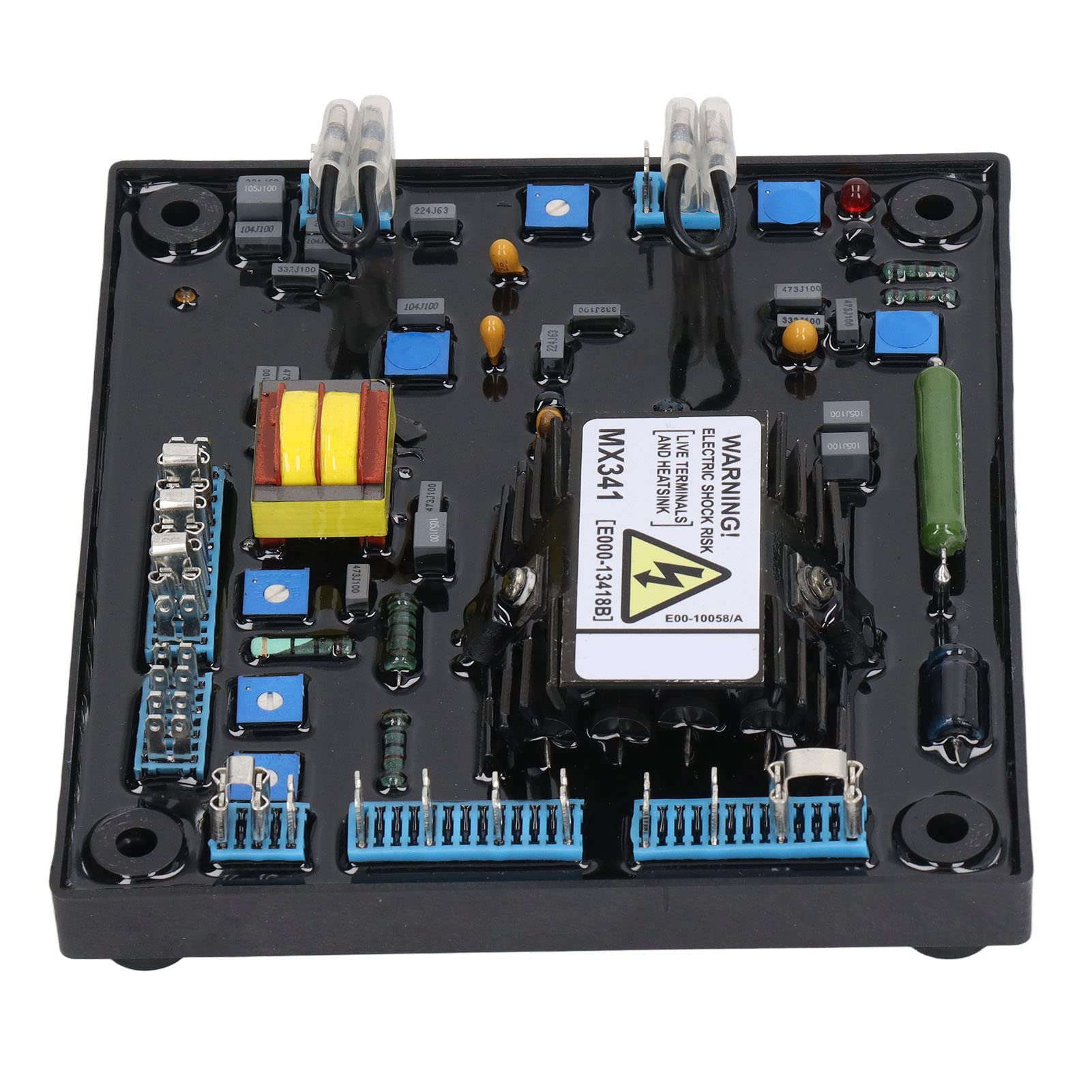 Oumefar Generador sin Escobillas Regulador de Voltaje Automático con Funciones de Protección para Generadores de Inducción Trifásicos Material ABS Duradero 1 Unidad