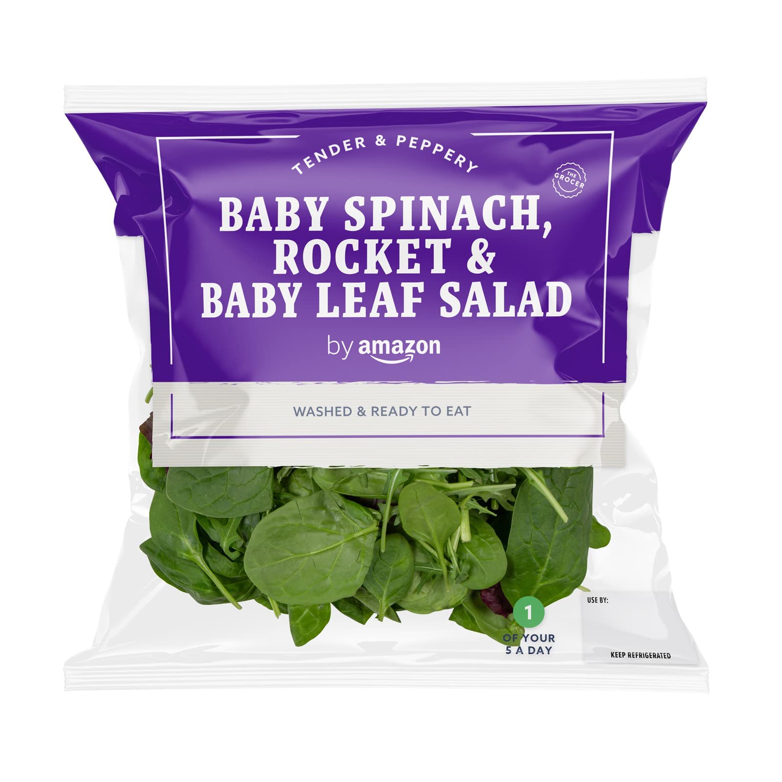 by Amazon Baby Spinach, Rocket & Baby Leaf Salad, 90g