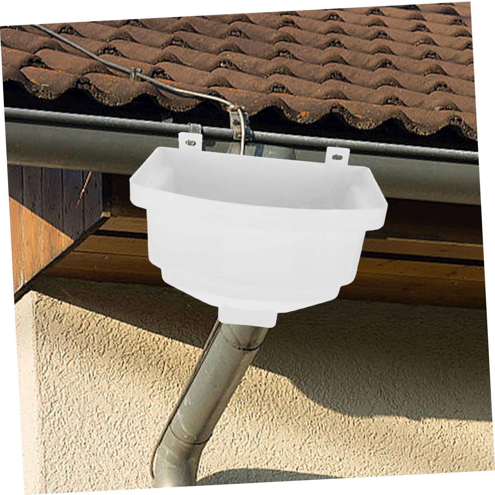 Conector De Bajante De Agua para Barril De Lluvia Adaptador Plástico De Canalón Recolección De Agua Pluvial Fácil Instalación y Desagüe