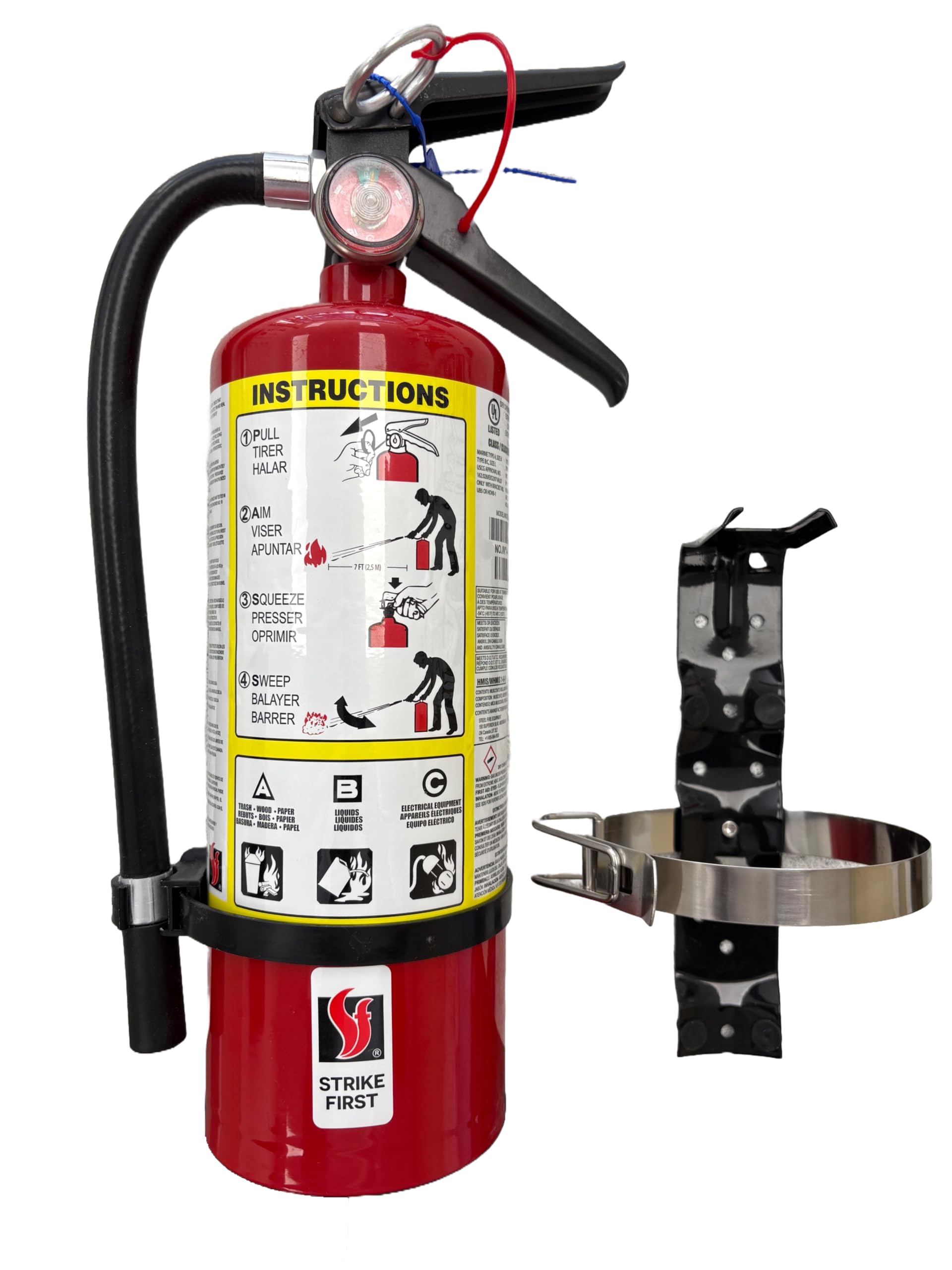 Small Fire Extinguisher Strike First 2.5lb ABC Fire Extinguisher With ...