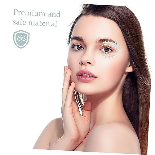 minkissy 6Pcs Temporary Eyebrow Eyeliner Tattoos Stickers for Women Festival Face Makeup Safe Skin Friendly Eye Stickers for Halloween Carnival Parties