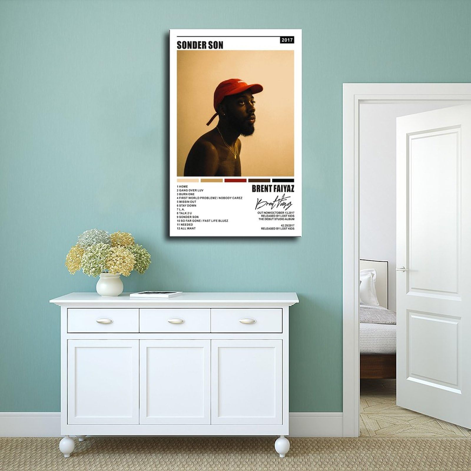 Poster su tela con album More Life, stampa artistica da parete per soggiorno, camera da letto, senza cornice, 30 x 45 cm
