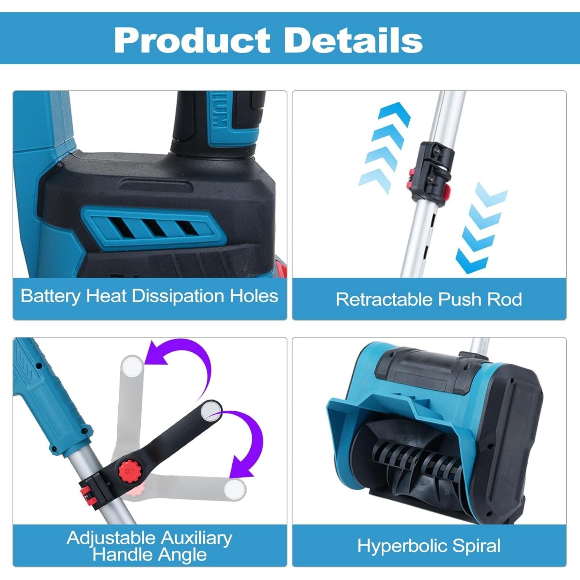 Amazon.co.jp: 電動除雪機、 電動スノーショベル 48V10セル バッテリー