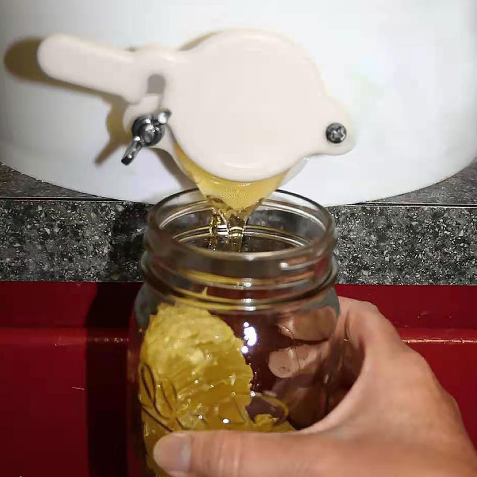 Robinet pour extracteur de miel – Robinet de seau en plastique robuste, valve d’écoulement alimentaire | Distributeur de miel pratique, outil de avec usage quotidien dans ruchers et ateliers