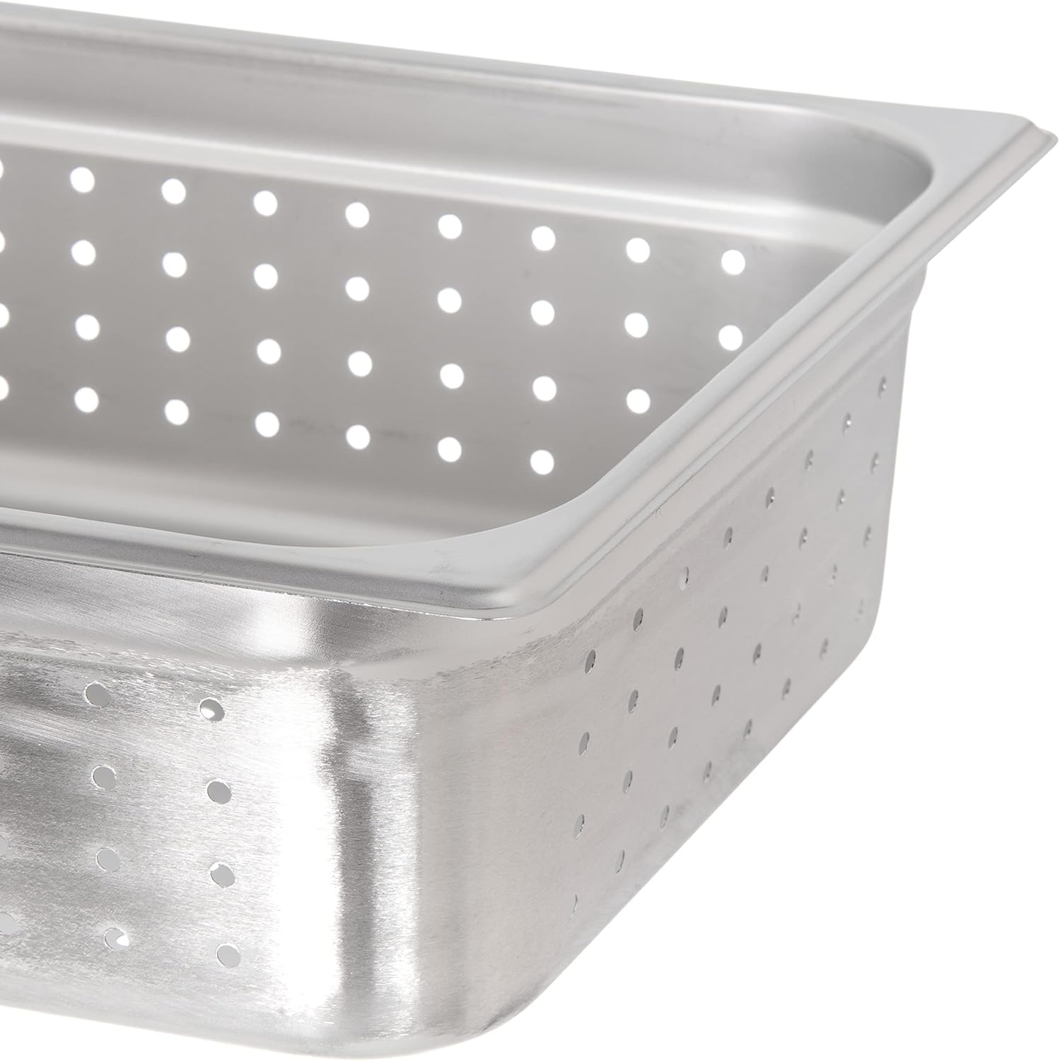 Carlisle FoodService Products CFS 607124P DuraPan Light Gauge Stainless Steel Half-Size Perforated Steam Table Food Pan, 4" Deep (Pack of 6) - Image 4